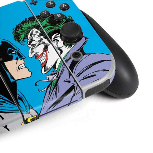 DC Comics The Joker vs Batman Vintage art Nintendo Switch OLED (2021) Skin